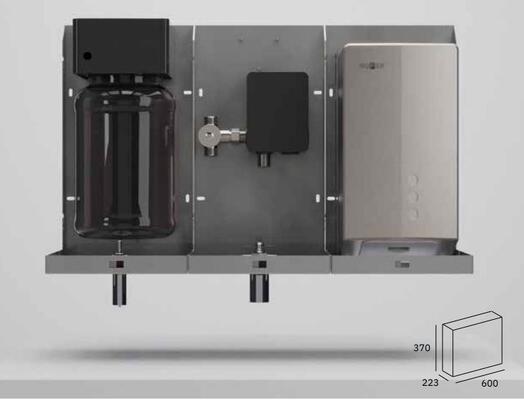 Sistema 3 em 1 Torneira - Doseador Sabão - Secador Mãos MUMO 